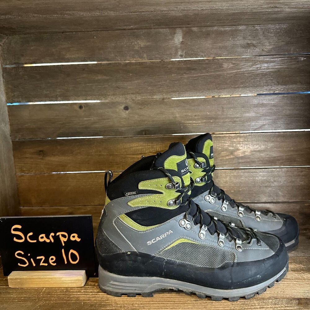 Mens Scarpa R-Evolution Gray GTX Athletic Mid Hiking Trail Boots Shoes Size 10 D